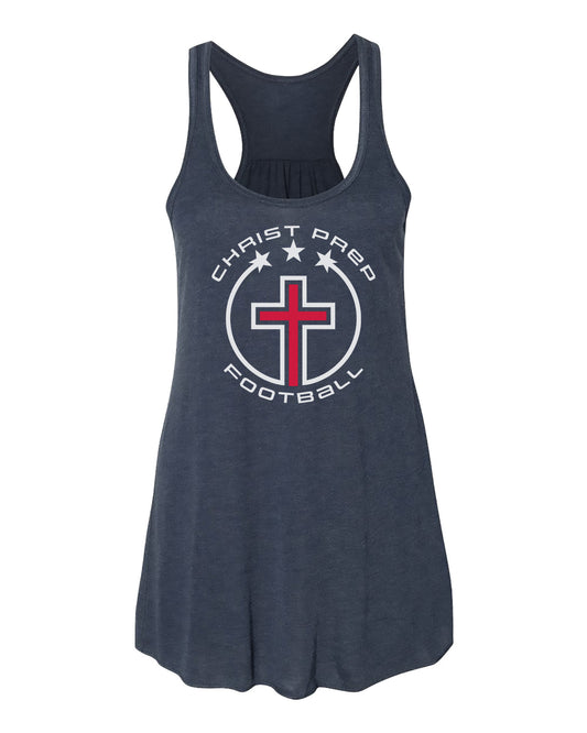 Christ Prep Football // Adult Flowy Racerback Tank