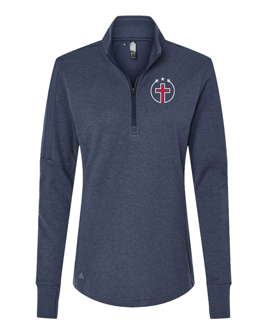 Christ Prep Football // Women's Quarter Zip Sweater - Adidas